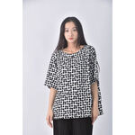 (XL) uniqlo點點白色短袖上衣二手衣, , large