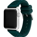 COACH Apple Watch 錶帶 38/40/41mm適用 綠色 矽膠錶帶(不含手錶), , large