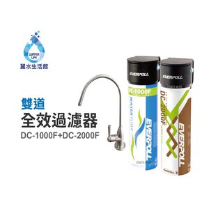 【麗水生活】愛科濾淨 EVERPOLL 雙道全效過濾器 DC-1000F DC-2000F(DCP-3000)公司貨
