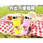 金德恩 GS MALL 台灣製造 一組2入 400cc 咕咕貓玻璃水杯 咕咕貓水瓶 玻璃水杯 馬克杯 玻璃水壺 冷水壺 隨身杯, , large