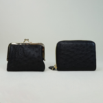 【M2nd】Ostrich kiss lock clutch, , large