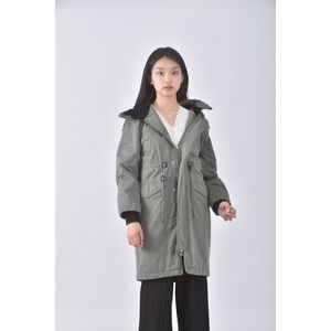 (L) moussy連帽綠色外套二手衣