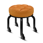 【G+居家】免組裝 動感滑輪萬用椅-黑管-淺咖啡(2吋純黑輪), , large