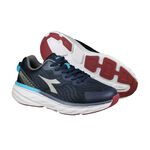 DIADORA迪亞多那 專業輕量夜跑男鞋 男運動鞋 男鞋 慢跑鞋 夜光 透氣 高腳背 寬腳板 吸震 厚底 止滑 藍 灰, , large