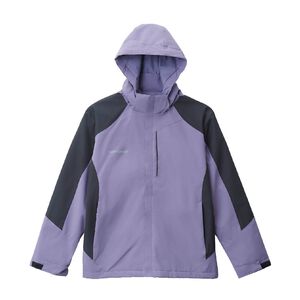 防風防水蓄熱保暖女外套-烏梅紫XL