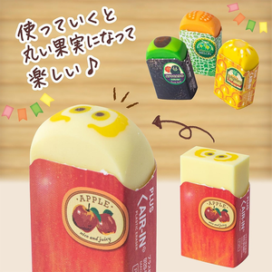 【龍品文創】PLUS 水果橡皮擦~第二彈-一個入-紅-36726蘋果