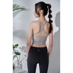 YOGA FLOW Ashly Bra - 交織細帶短版上衣 - 石板灰 Stone Grey, , large