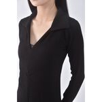 (S) black line韓牌修身黑色洋裝二手衣, , large