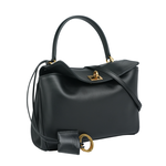 BALENCIAGA 爆款Rodeo 金釦平滑小牛皮迷你手提/斜背二用包/黑色, , large