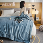 【Albert家居】法蘭絨 羊羔絨加厚雙層暖暖被毯 多色任選 1入 (保暖 毛毯 毯子 羊羔絨毯), , large