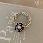 【Gulicc 】古莉可 髮圈 韓國小香風山茶花珍珠髮圈, , large