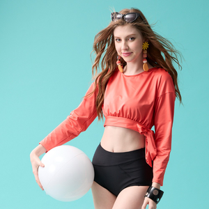 MONINA MIT Girls three piece swimsuit bright orange limited edition -M