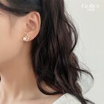 【Gulicc】古莉可 耳環 輕奢 金色樹葉 珍珠耳環, , large