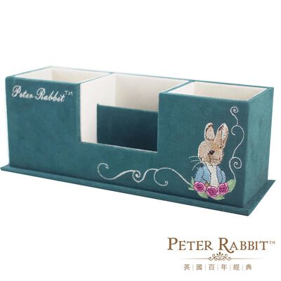 【世豐】Peter Rabbit比得兔仿麂皮電繡置物盒-綠