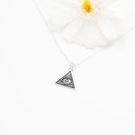 【Angel & Me】上帝之眼 925 純銀項鍊 全視之眼 上帝 神聖 禮物, , large