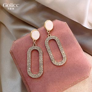 【Gulicc】古莉可 耳環 幾何鑲鑽耳飾