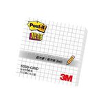 3M 633S-GRID 狠黏方格便條紙白色, , large