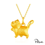 【Prisme Gold】黃金項鍊 貓咪 鍊墜項鍊 (金重：約0.08錢±0.03), , large