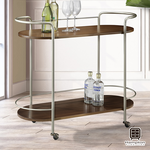 【Hampton 漢汀堡】瑪莉莎實木推餐車-橡木色, , large