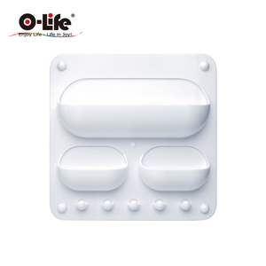 【O-Life】磁吸式壁掛收納盒-F款白色