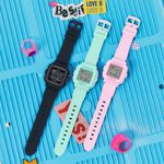 CASIO 卡西歐 BABY-G 單色像素動畫數位手錶-黑 BGD-10-1, , large