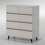 【Hampton 漢汀堡】雷洛淺灰橡五斗櫃, , large