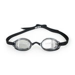 NIKE LEGACY 成人專業型泳鏡 游泳 競賽 比賽 訓練 運動 休閒 廣角 人體工學 調整便利 附鼻橋 黑白 深灰, 深灰, large