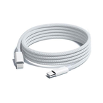 2-Pack Apple 60W Fast Charging Type-C to Type-C Bright White Braided Cable 1M, , large