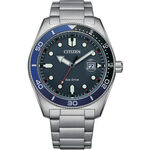 CITIZEN 星辰 光動能潮男時尚大三針手錶-普魯士藍 AW1761-89L, , large