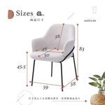 【Hampton 漢汀堡】艾瑪布面扶手餐椅-淡藍色, , large
