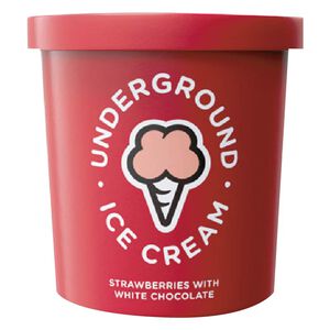 Underground 草莓白巧克力脆片冰淇淋(每桶285g)