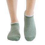 【BVD】條紋毛巾底女踝襪<中灰>B208 女襪 短襪 襪子, , large