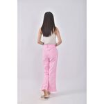 (2XL) jetezo丹寧牛仔質感棉質粉色長褲二手衣, , large