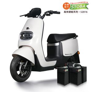 【向銓】Rolling Start雙電版-微型電動二輪車 PEG-080 /吉立 M01(吉立電動車+鋰電池X2顆) (菱花白)