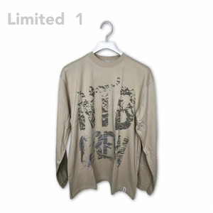 NTB distressed long-sleeved thin sweatshirt/grey greenNTB仿舊長袖薄衛衣/灰綠色