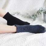 [Kaimei Cotton Industry] 6 pairs set black MIT made in Taiwan, fine cotton 200 needles, plain color, no bunch marks, wide mouth, , large