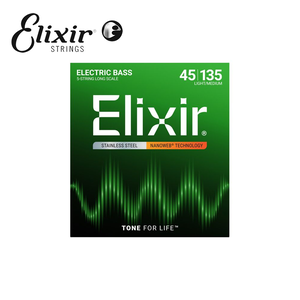 Elixir 14782 Nanoweb 薄包覆 貝斯五弦套弦 45-135【敦煌樂器】