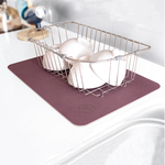【Monster】 Soft Diatomaceous Earth Absorbent Sink Draining Mat (45x30cm) – Grape Purple, , large