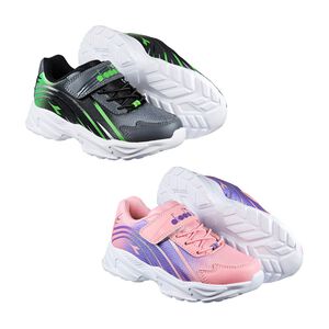 DIADORA迪亞多那 競速小將兒童運動鞋 童運動鞋 童鞋 寬楦 透氣 保護後跟 吸震 減壓 健康鞋墊 止滑 黑綠 粉紫