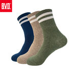 【BVD】3/4雙條直角女襪<薑黃>B562 短襪 長襪 休閒穿搭襪, , large