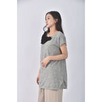 (XL) jenny shu質感圓領灰色短袖上衣二手衣, , large