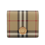 BURBERRY 經典格紋釦式二折短夾/米色, , large
