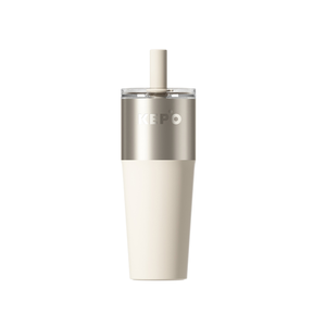 KEPO LQ 700ML KC014 T型吸管杯 316L不銹鋼內膽 珍珠白