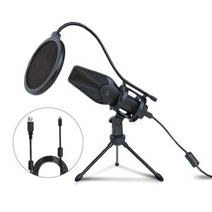 KONIX】電容式全指向性USB專業麥克風組(X5) 贈防震架、防噴罩 電腦錄音