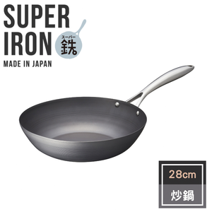 【vitacraft】Japan-Made Nitrided Iron Uncoated Single-Handle Wok 28cm (Super Iron Series)