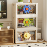 【AOTTO】72L大容量童趣附輪雙開收納箱-奶白藍(AL-017B), , large