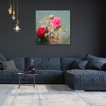 【御畫房】榮華富貴 國家一級畫師手繪油畫80×80cm(VF-69), , large