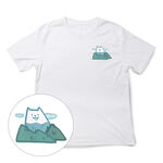 JZ TEE Snowy Mountain Cat & Shiba Inu Graphic Tee, , large