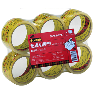 【龍品文創】3M 3036S-6入 2.5"超透膠帶 40Y 60MM