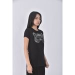 (M) zara圓領黑色短袖上衣二手衣, , large